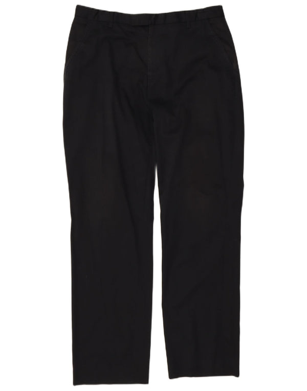 Pantaloni da abito dritti da uomo Ted Baker W34 L30 cotone nero
