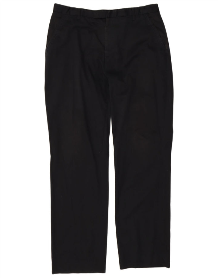 Pantaloni da abito dritti da uomo Ted Baker W34 L30 cotone nero