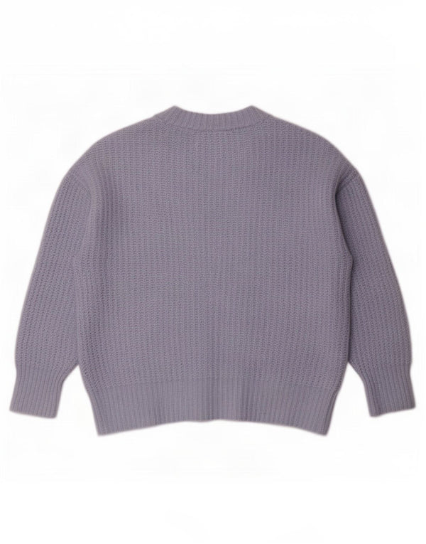 Maglione cardigan oversize da donna Zara UK 14 Poliestere blu medio