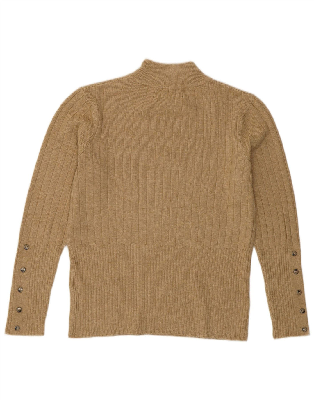 MARKS & SPENCER Maglione da donna con collo alto e maglione UK 12 Beige medio
