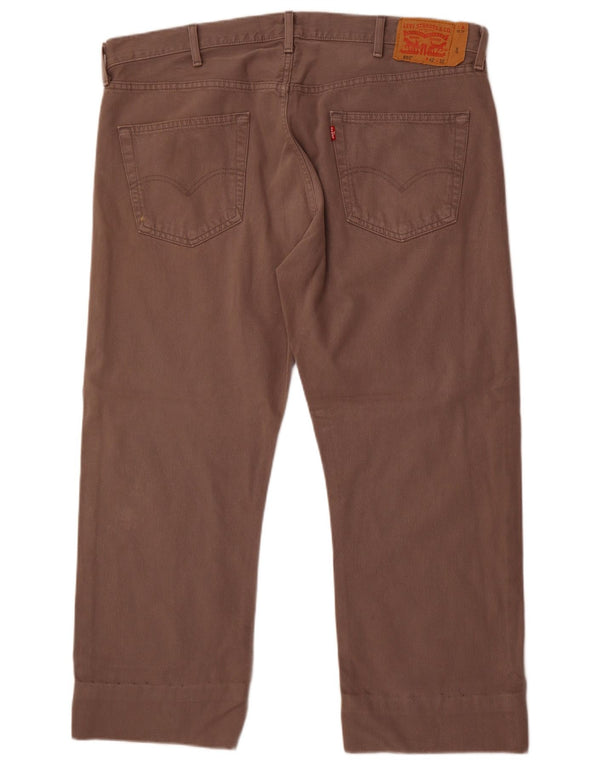 Pantaloni corti dritti da uomo Levi's 501 W42 L27 in cotone marrone