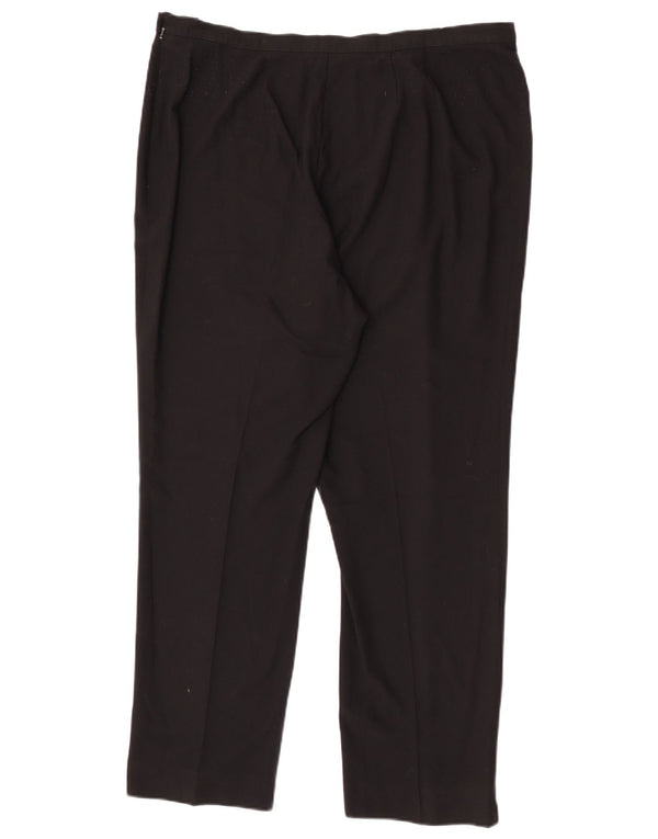 Pantaloni da abito affusolati da donna Marks & Spencer UK 20 2XL W36 L28 Nero