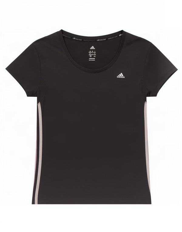 T-shirt Adidas Climacool da donna Top UK 12/14 Nylon color block nero medio