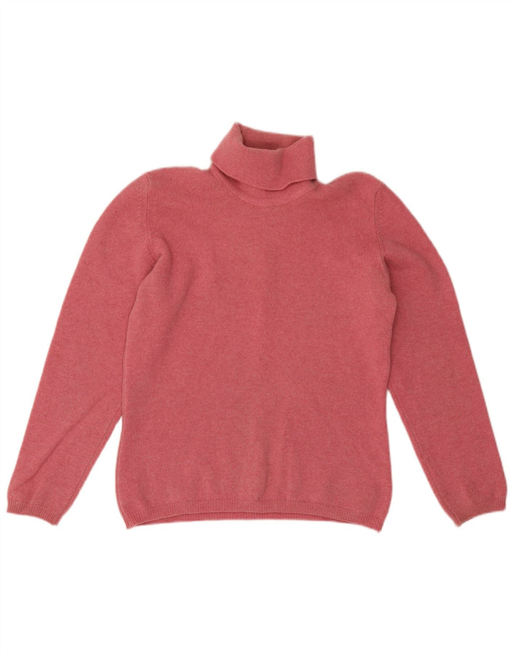 Maglione maglione collo alto da donna Lyle & Scott UK 14 Rosa medio