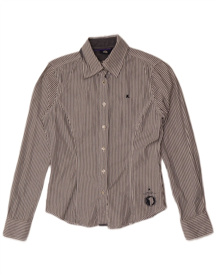 Camicia da donna Gaastra UK 10 piccolo cotone gessato grigio