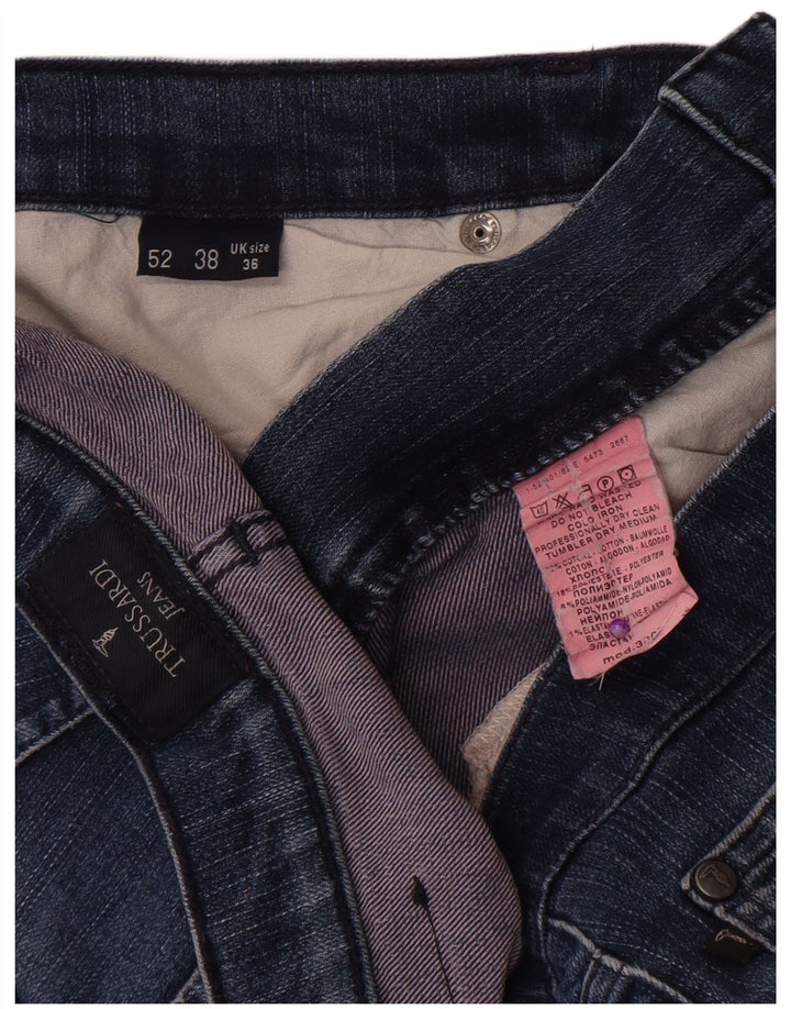 Jeans Straight Uomo Trussardi W36 L32 Blu Cotone