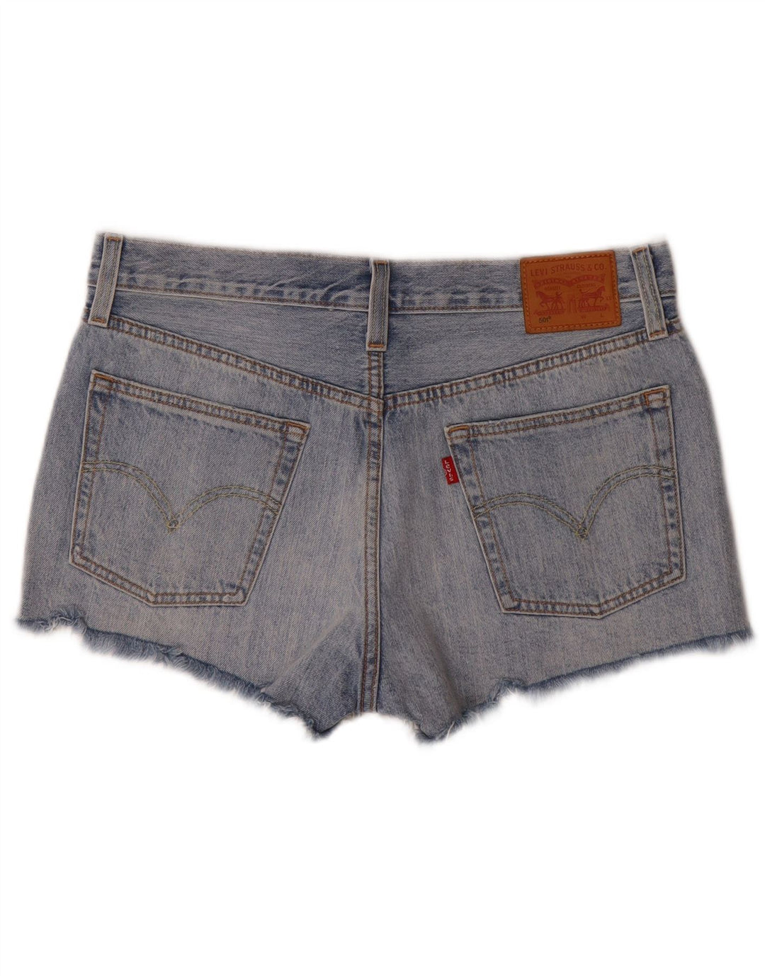 Pantaloncini Levi's da donna 501 in denim invecchiato W31 cotone blu medio
