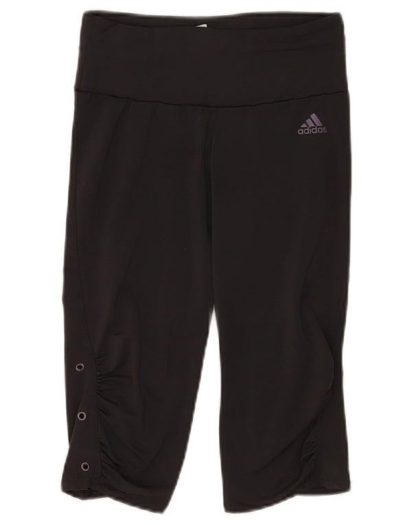 Adidas Capri Leggings da donna UK 12 medio nero poliestere sportivo