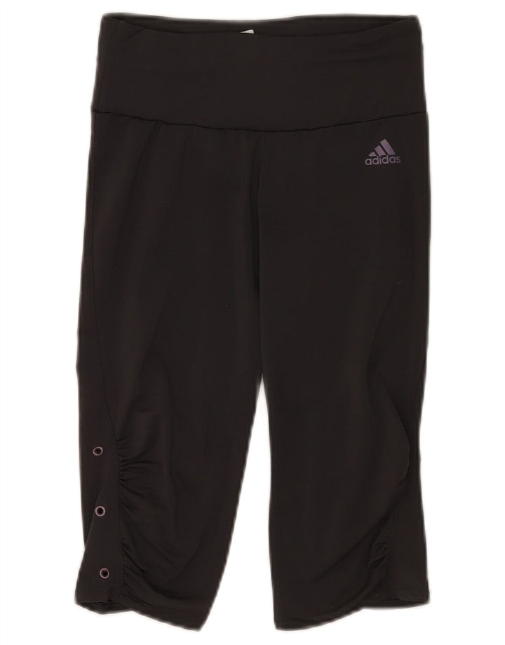 Adidas Capri Leggings da donna UK 12 medio nero poliestere sportivo