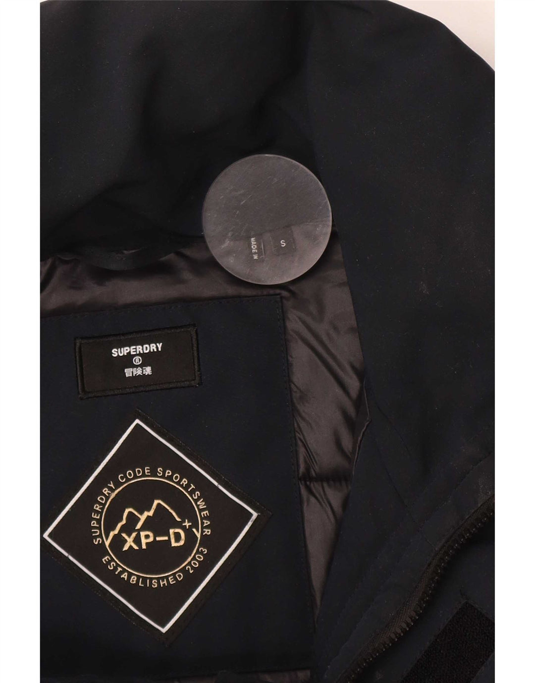 Giacca a vento da uomo Superdry UK 36 Small Blu Navy