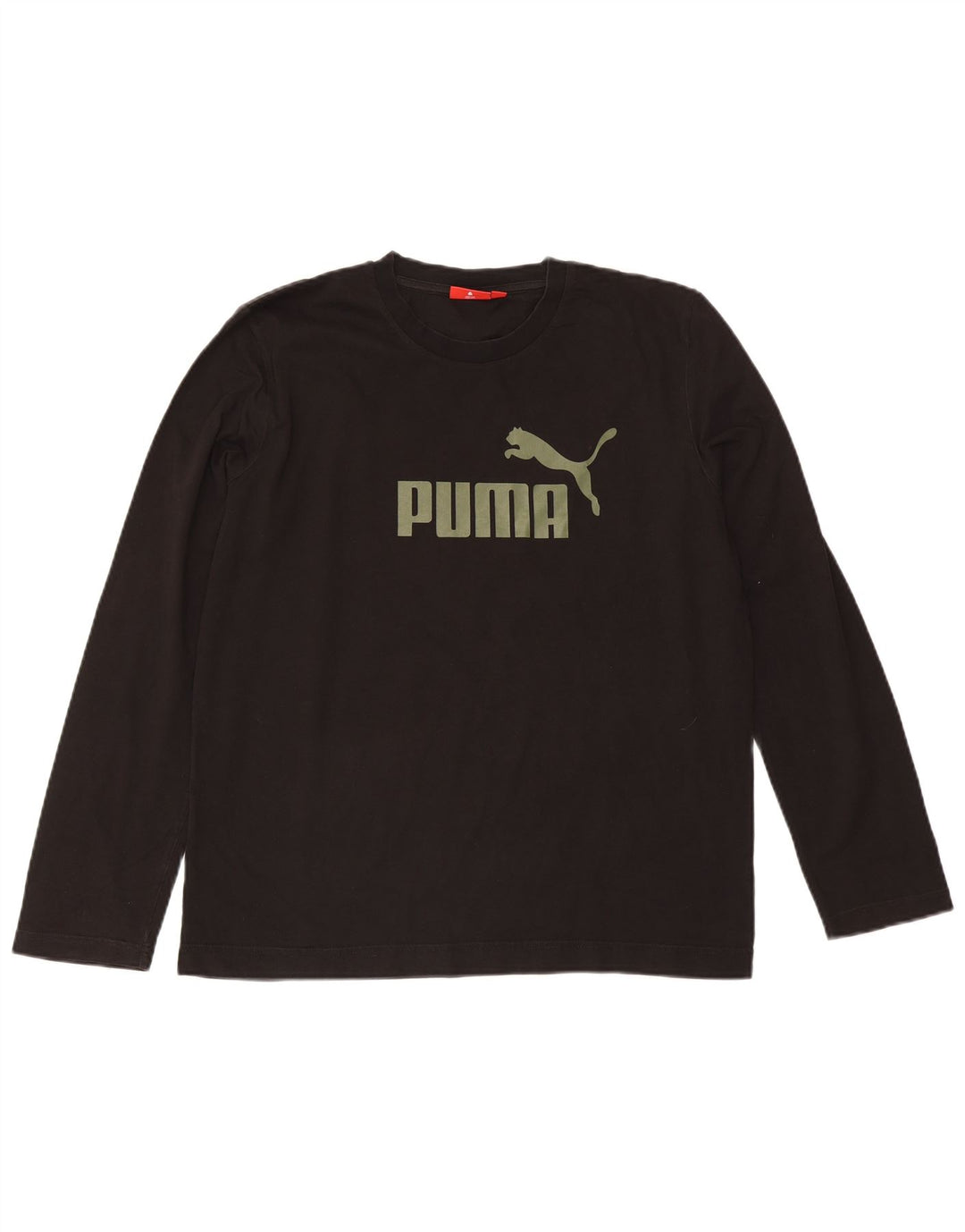 Puma Maglietta grafica da uomo a maniche lunghe grande nera