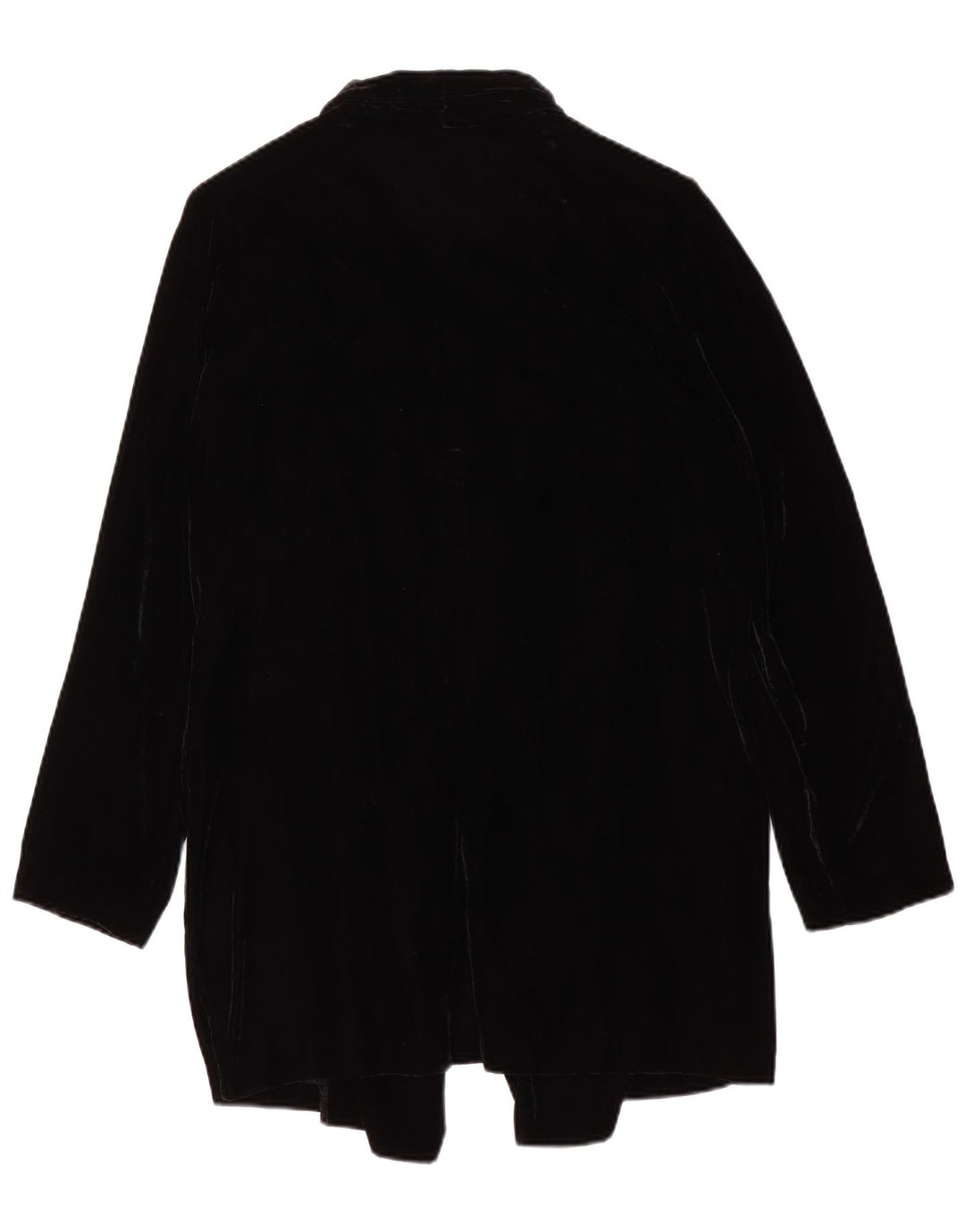 Giacca blazer in velluto aperto da donna Sasha UK 14 grande viscosa nera