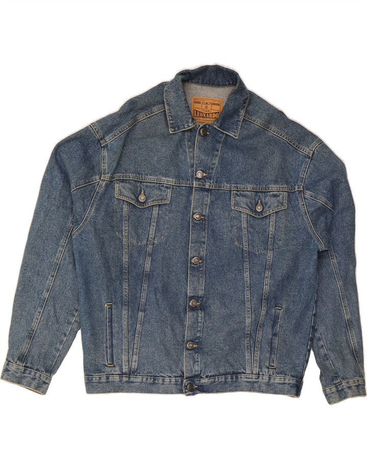 Giacca di jeans da uomo VINTAGE UK 40 grande cotone blu