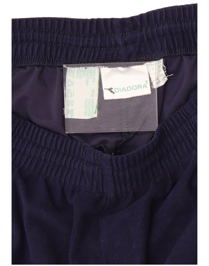 DIADORA Pantaloni da tuta da uomo UK 40 Medium Blu Navy Poliestere