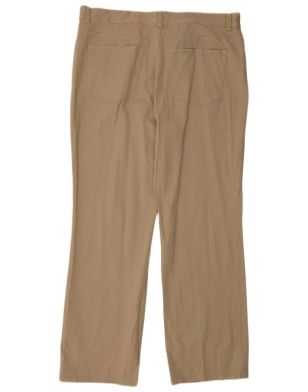 Pantaloni casual dritti da donna Chaps US 16 2XL W34 L32 Cotone beige
