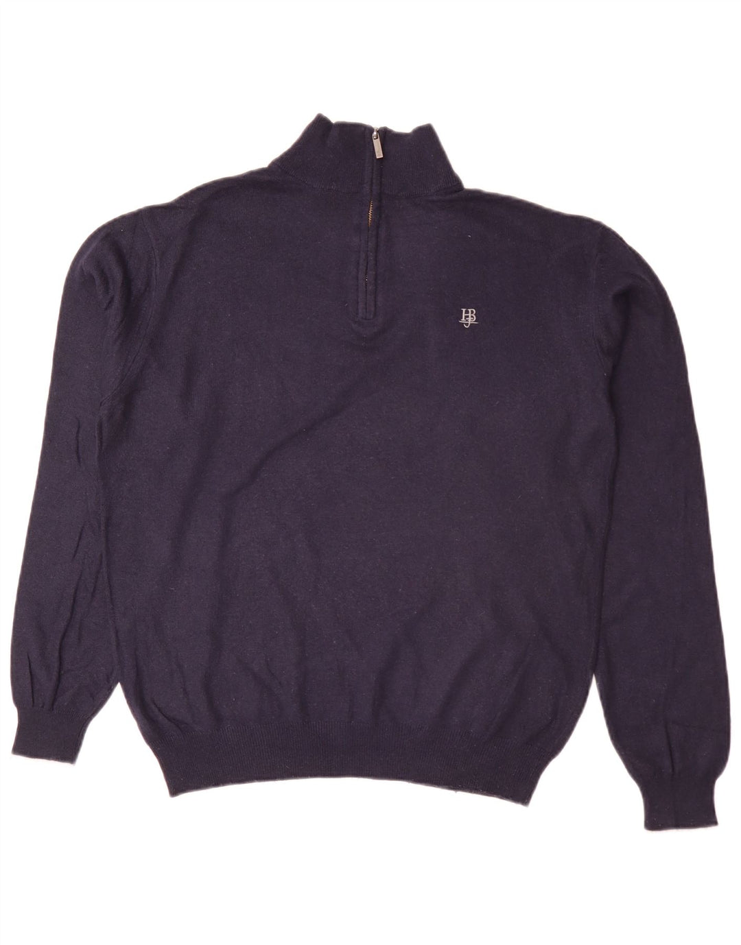 Maglione da uomo Harmont & Blaine con zip e collo grande blu navy