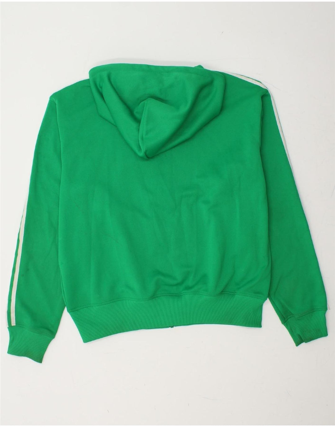 Maglione con cappuccio e zip da uomo ADIDAS XL in cotone verde
