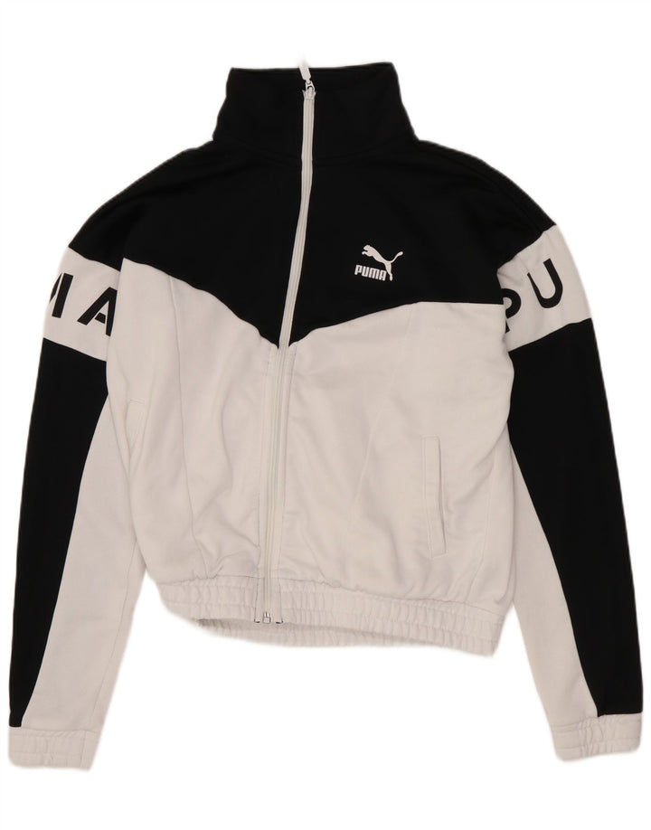 Giacca da ginnastica corta oversize da donna Puma UK 6 XS Black Colourblock