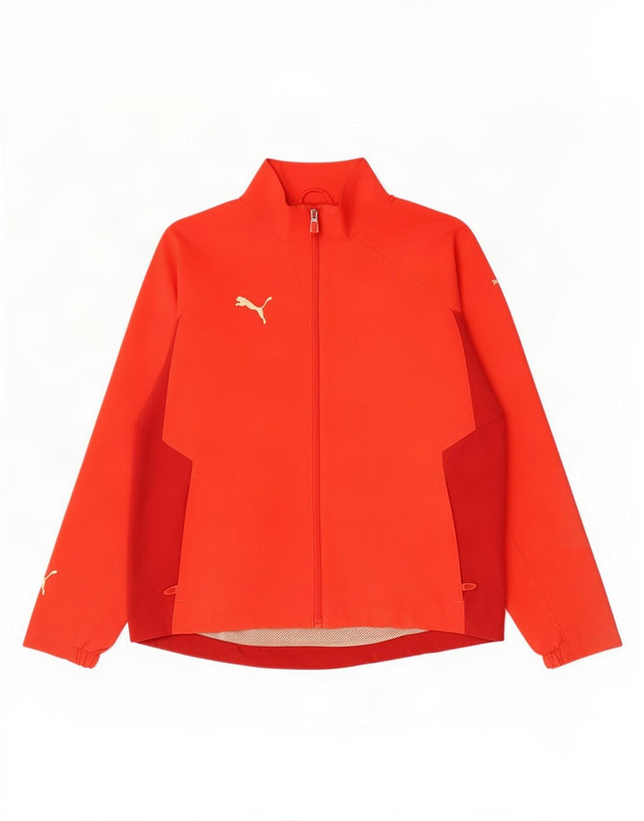 Giacca da tuta da ragazza Puma 11-12 anni in poliestere color block rosso
