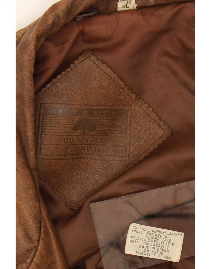 Giacca in pelle da uomo Roundtree & Yorke UK 42 XL Marrone
