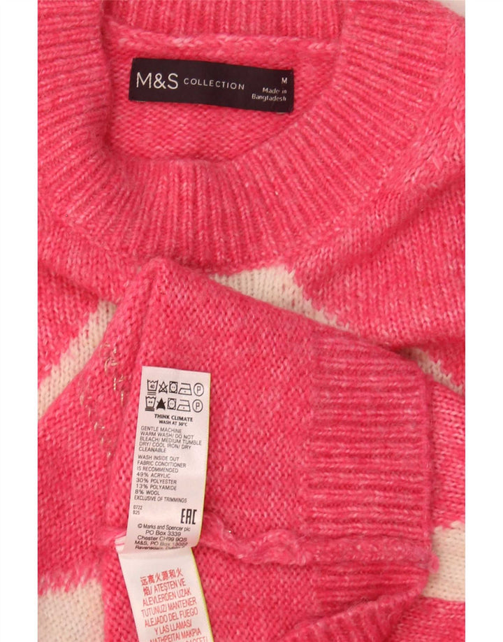 Maglione maglione girocollo da donna Marks & Spencer UK 14 Rosa medio
