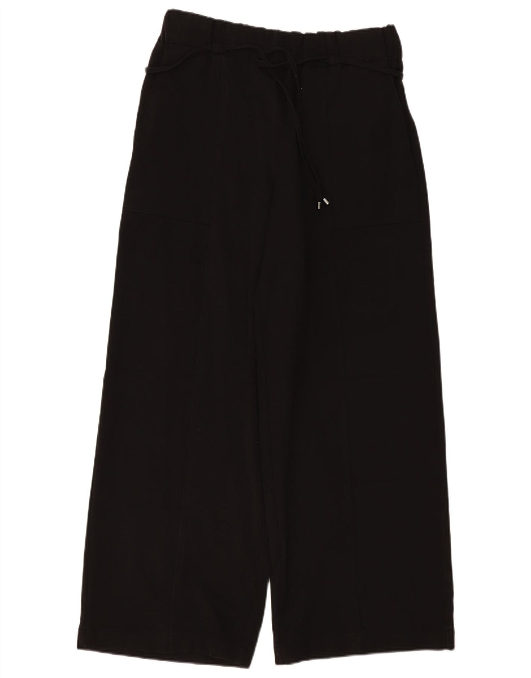 Pantaloni casual a gamba larga da donna Zara Large W30 L31 poliestere nero