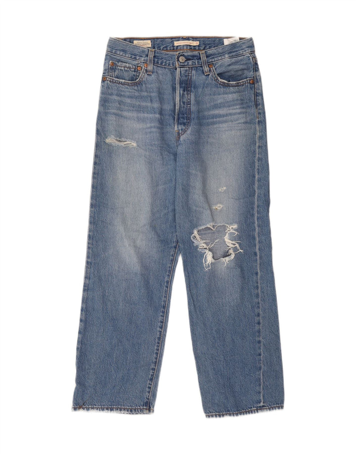 Jeans dritti effetto vissuto Levi's Ribcage da donna W29 L27 in cotone blu