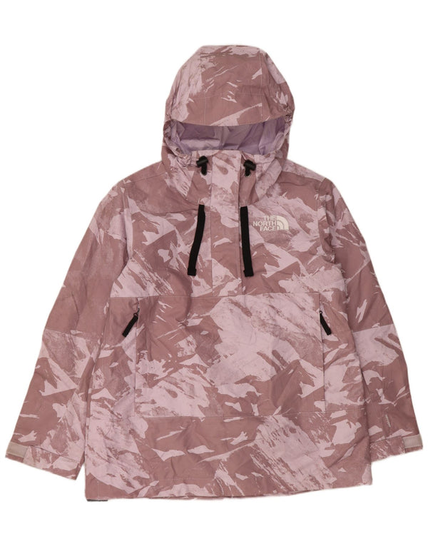 Giacca antipioggia da donna The North Face Anorak con cappuccio UK 18 XL Viola mimetico