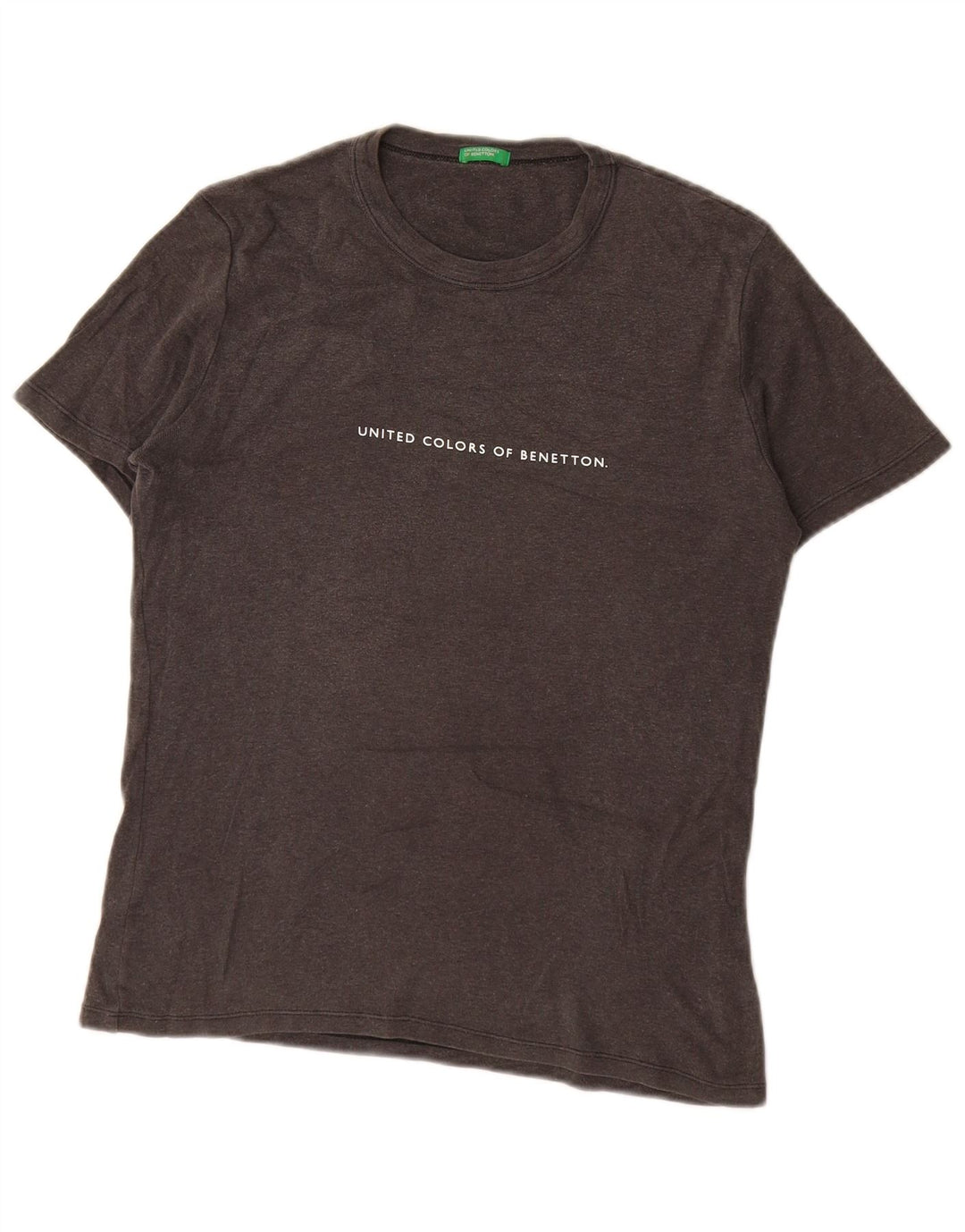 T-shirt grafica da donna Benetton Top UK 16 grande grigia