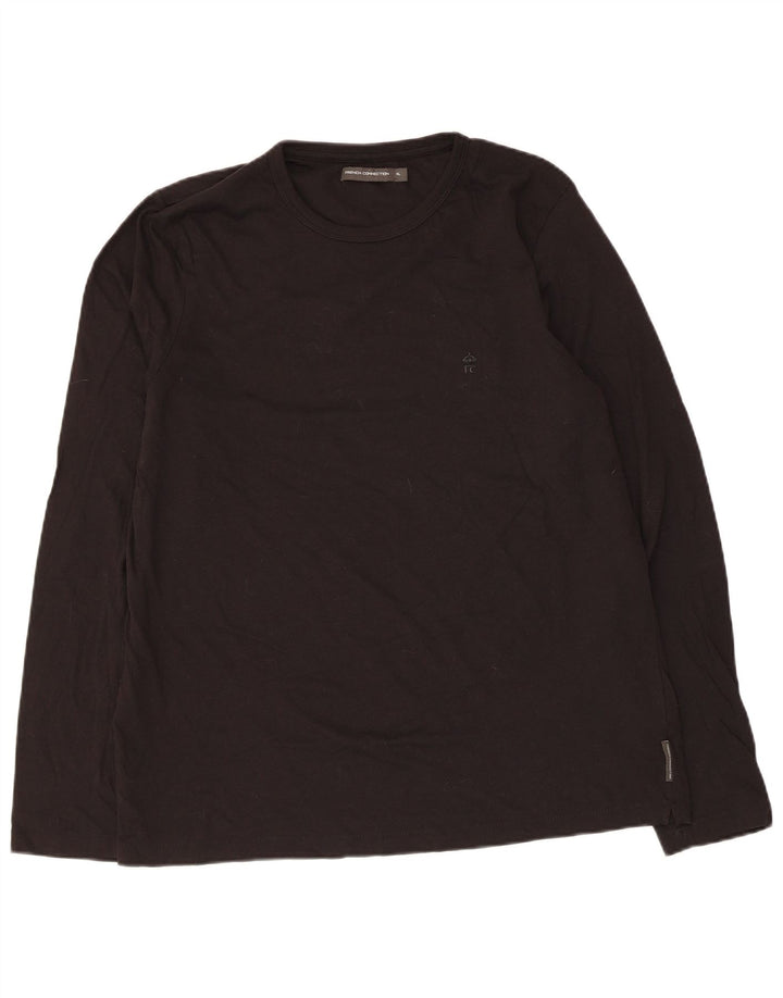 Maglia da donna a maniche lunghe French Connection UK 18 XL cotone nero