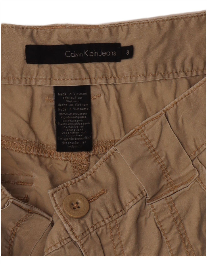 Pantaloncini casual da donna Calvin Klein Jeans US 8 medi W30 Beige classici