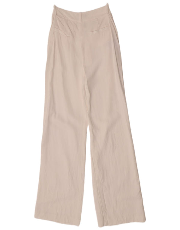 Pantaloni casual a gamba larga da donna Reiss UK 10 piccoli W28 L33 bianchi