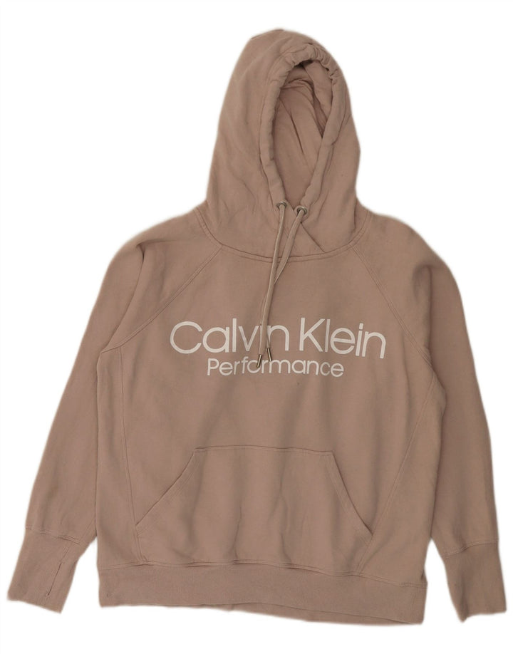 CALVIN KLEIN Maglione con cappuccio vestibilità ampia da donna Performance UK 14 Beige medio
