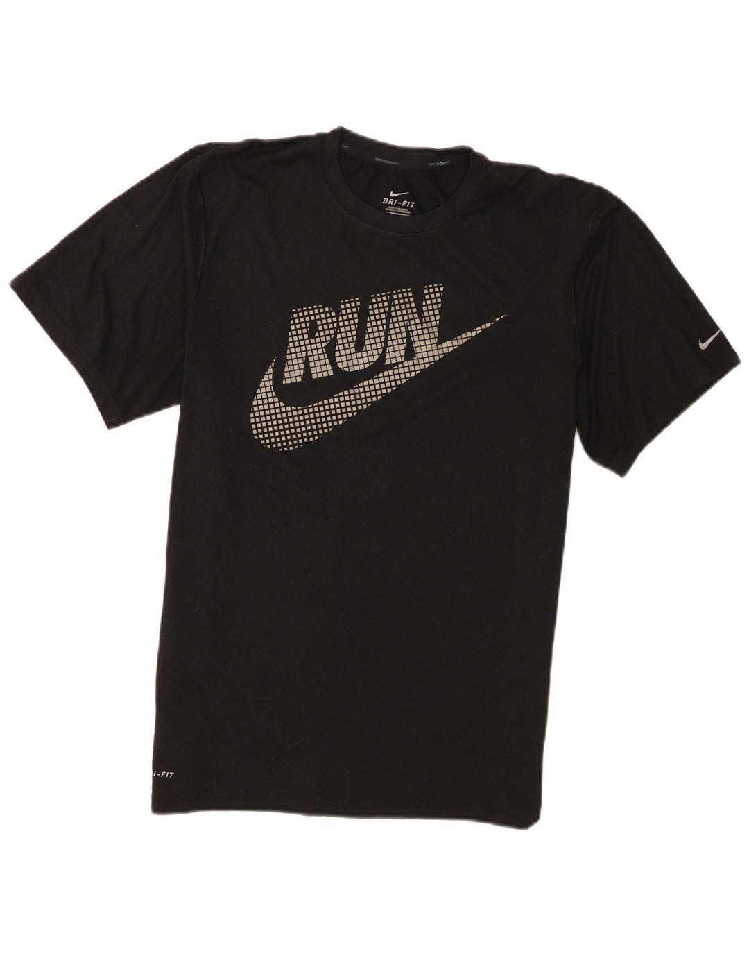 T-shirt grafica Nike Dri Fit da uomo, parte superiore in poliestere nero medio