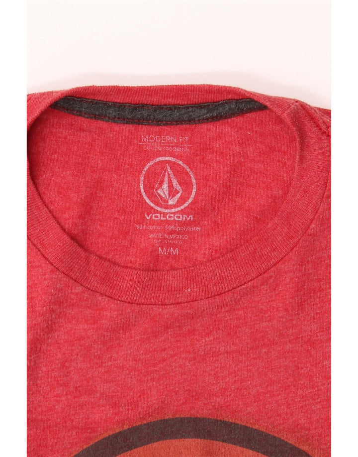 Volcom T-shirt grafica da donna Modern Fit Top UK 12 Medio Rosso Cotone