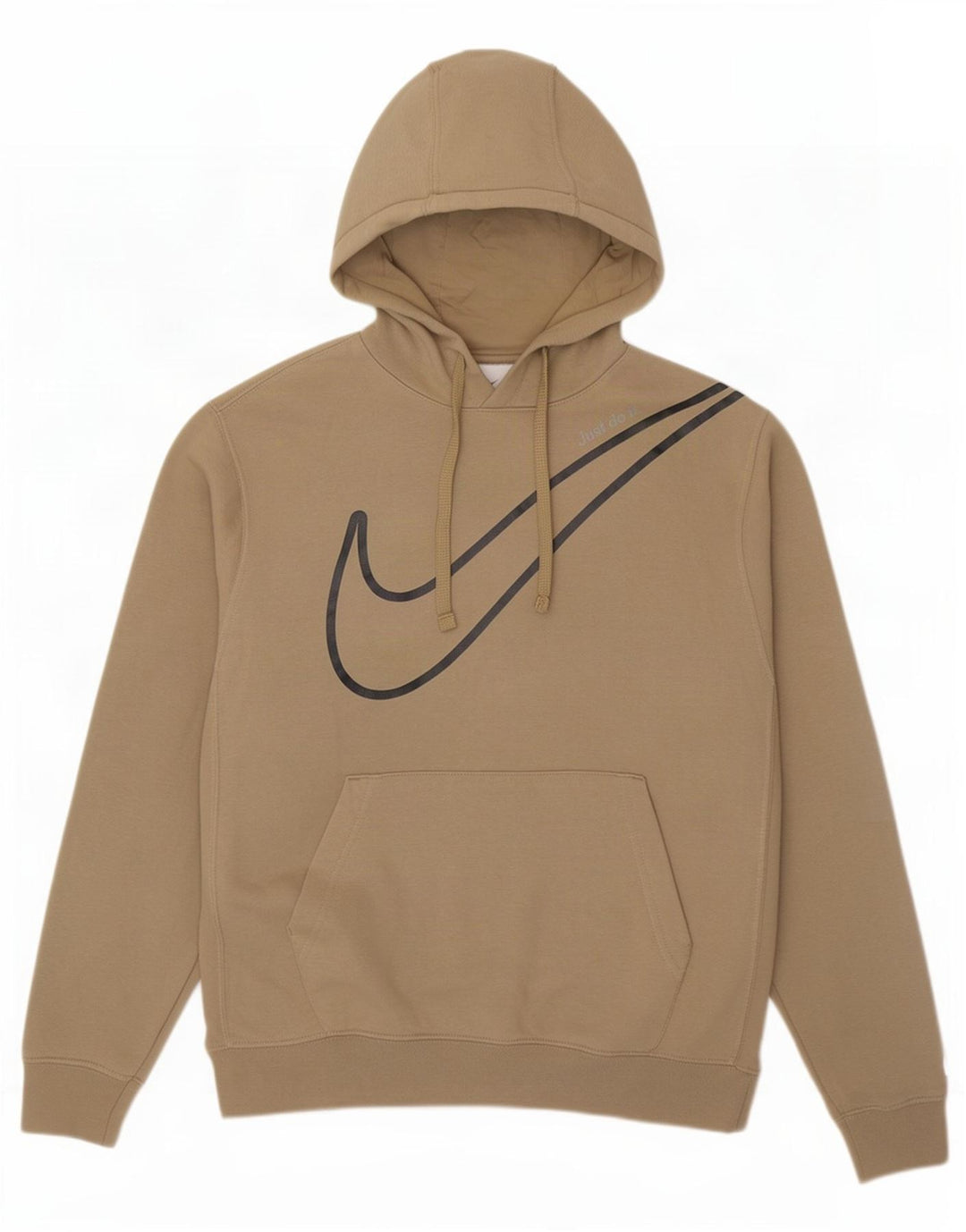 Felpa con cappuccio grafica Nike da uomo in cotone beige medio