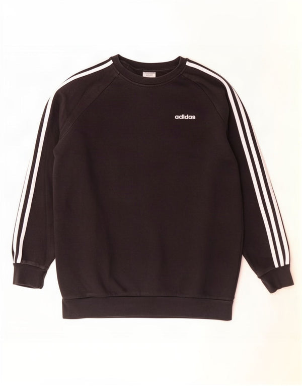Felpa oversize da donna Adidas UK 8/10 piccola cotone nero