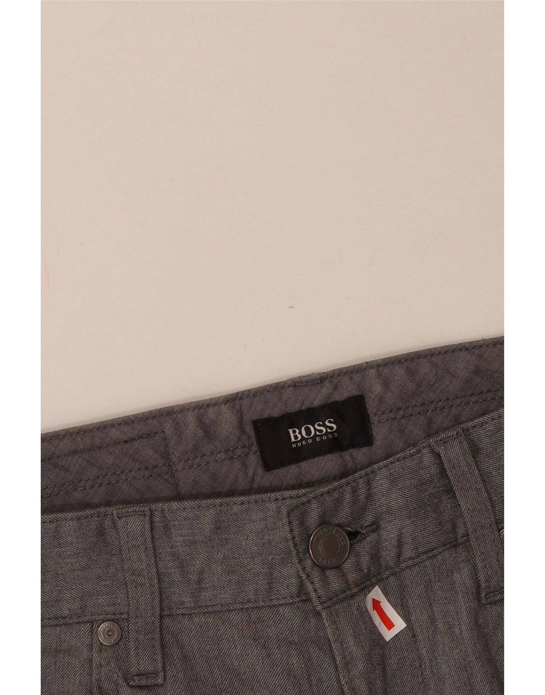 Pantaloni casual dritti da uomo HUGO BOSS W30 L28 cotone grigio