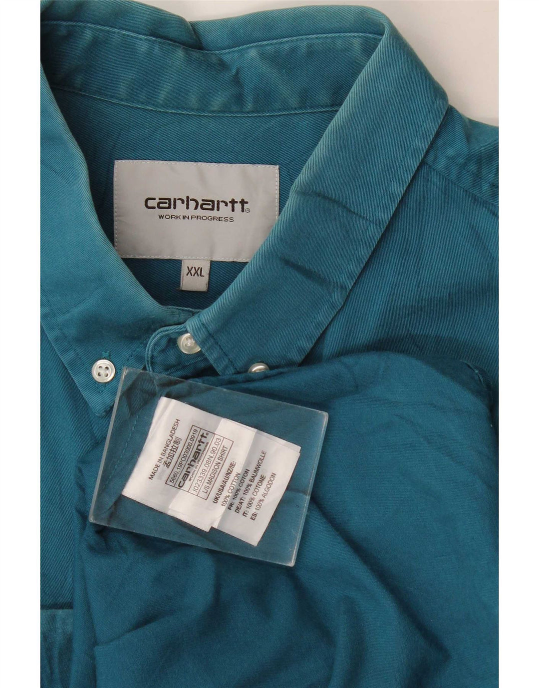 Camicia da uomo Carhartt 2XL in cotone blu