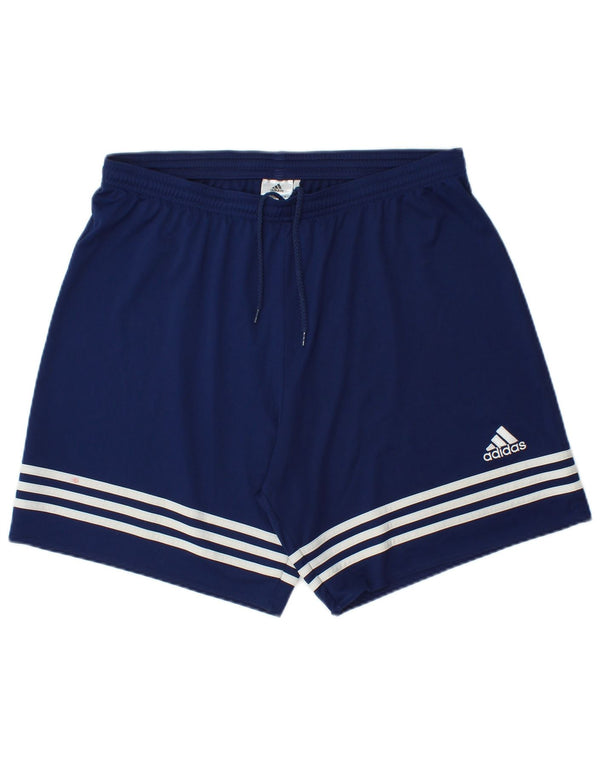 Pantaloncini sportivi Adidas Climalite da uomo di grandi dimensioni in poliestere blu navy