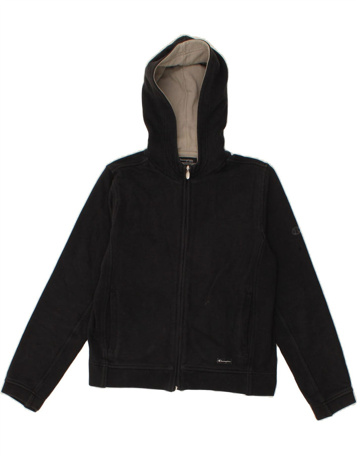 CHAMPION Womens Zip Hoodie Sweater UK 10 Small Black Vintage Champion and Second-Hand Champion from Messina Hembry 