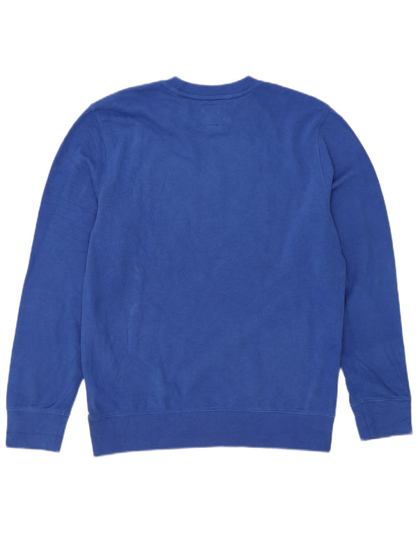 Gap Womens Graphic Sweatshirt Jumper UK 14 Medium Blue Cotton