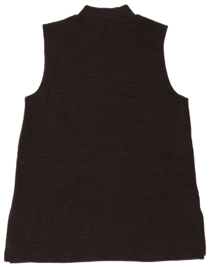 Canotta da donna Zara UK 14 grande nera screziata