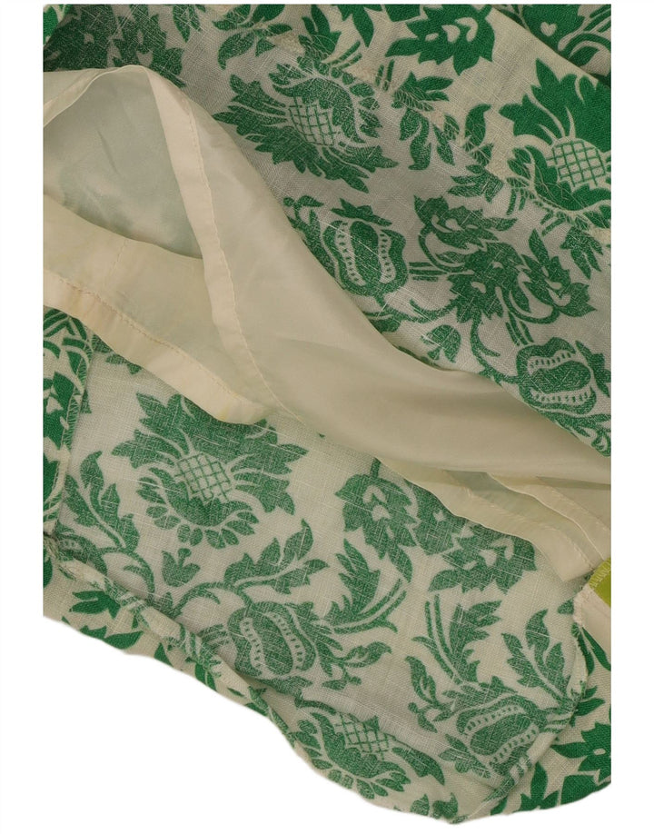 Abito a trapezio senza maniche da donna Marella UK 12 Verde medio floreale