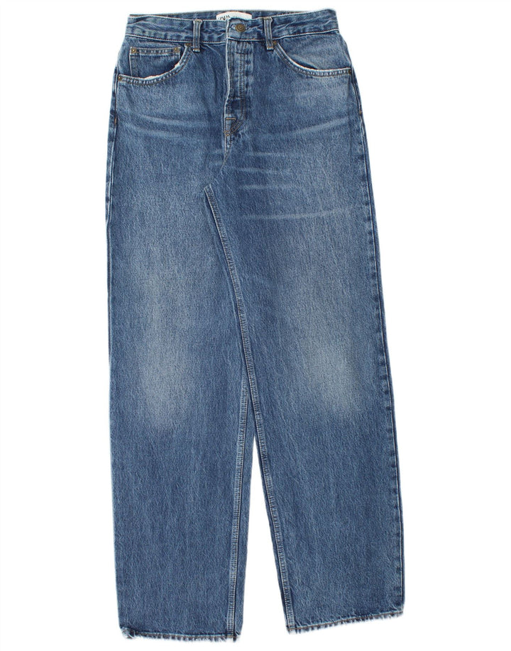 Jeans dritti da donna Zara EU 38 piccoli W28 L32 blu