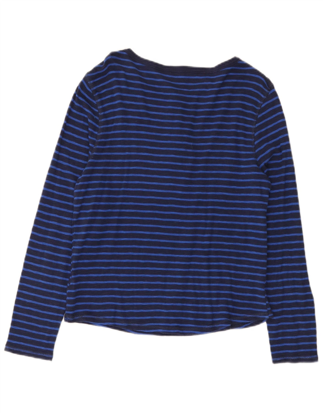 Marks & Spencer Top da donna a maniche lunghe UK 14 Medium Navy Blue Striped