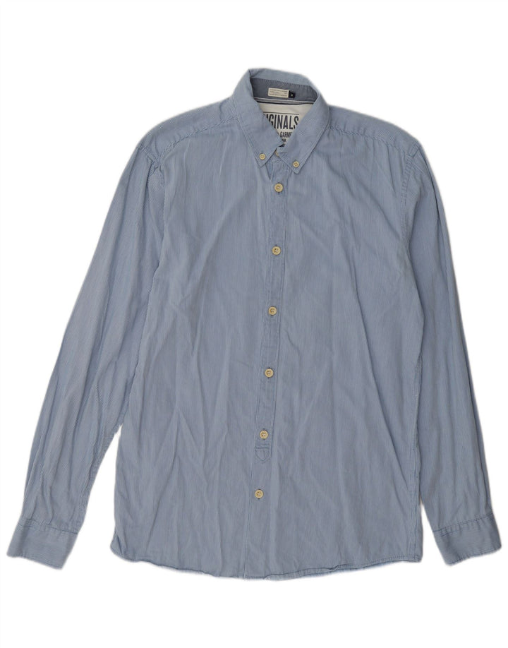 Camicia da uomo Jack & Jones gessato blu medio