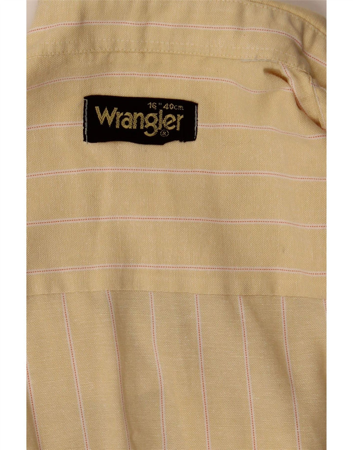 Camicia da uomo Wrangler taglia 16 grande gessato giallo