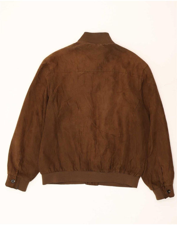 Navigare Giubbotto bomber da uomo UK 42 XL Marrone Poliestere
