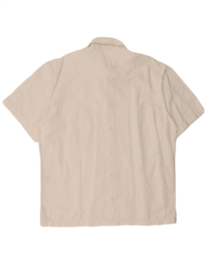 Camicia a maniche corte da uomo Murphy & Nye grande in cotone bianco